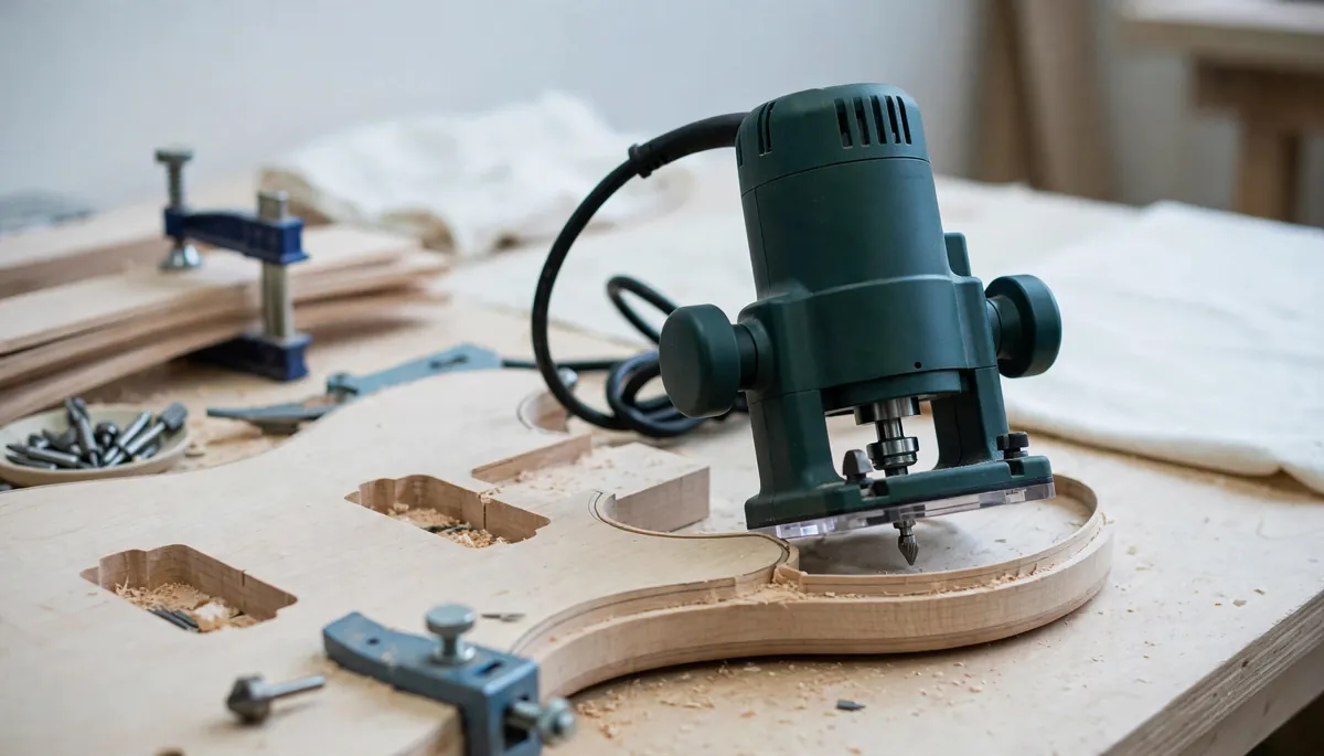 Affleureuse pour lutherie guitare